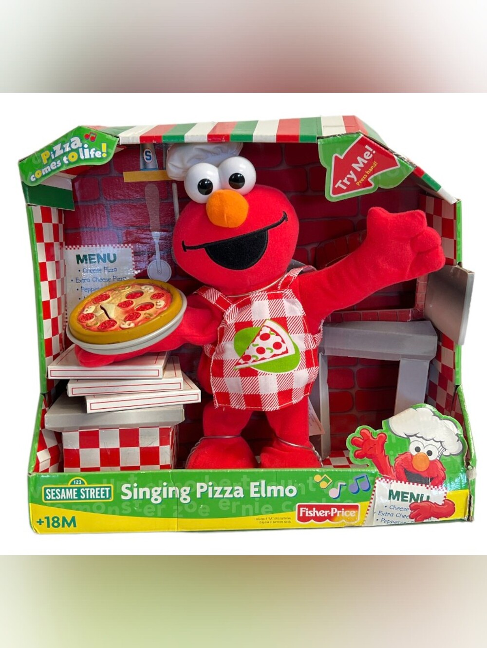 New in Box Singing pizza Elmo